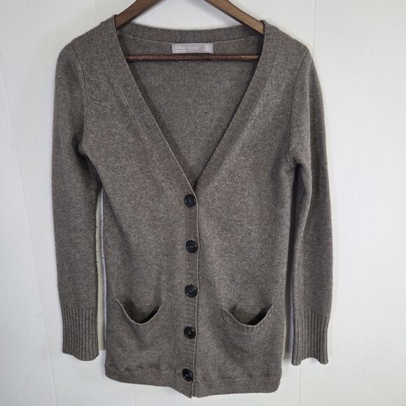 Zara Sweaters - Zara Cashmere Silk Cardigan Sweater Quiet Luxury Gray Size Small